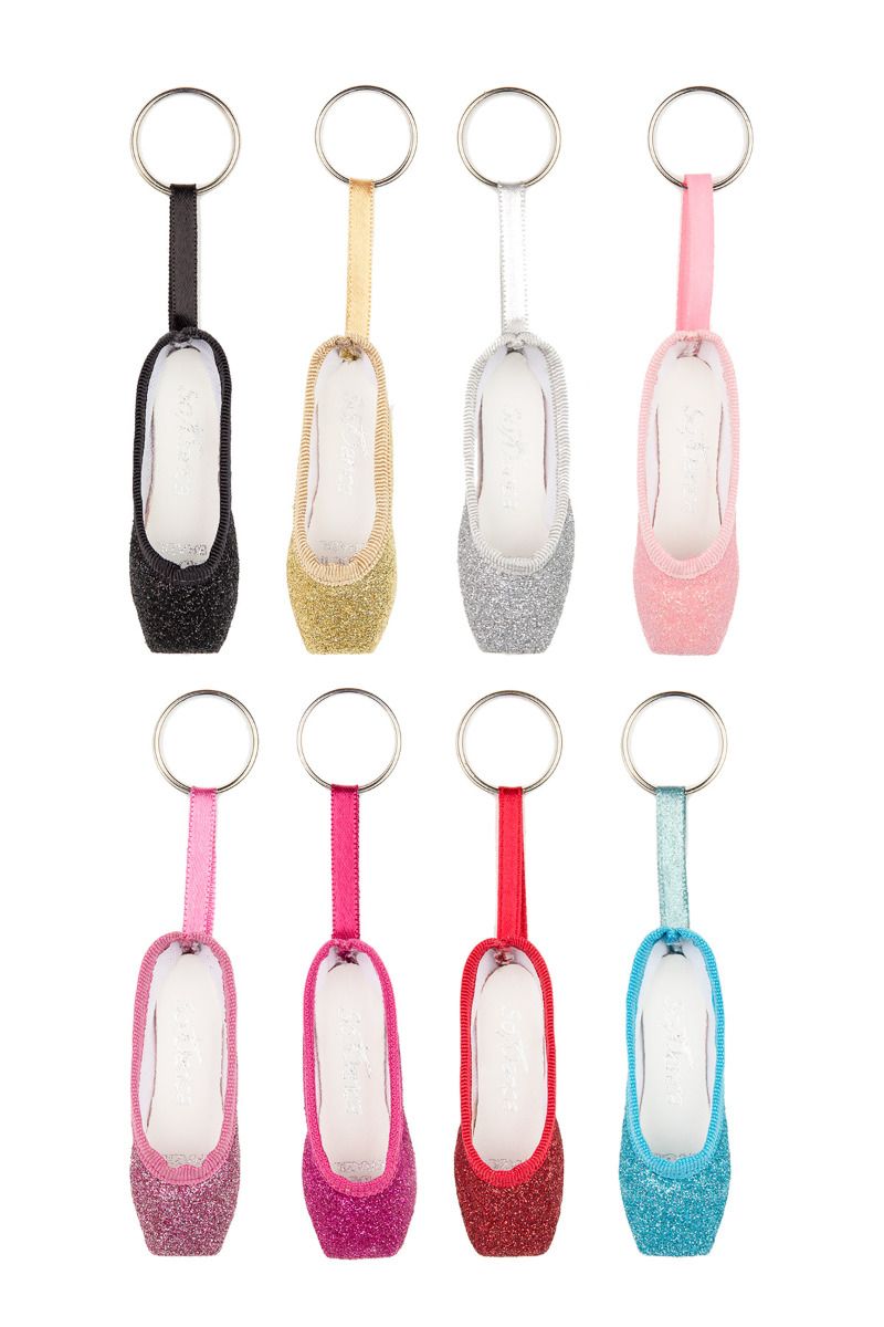 Glitter Pointe Shoe Key Ring