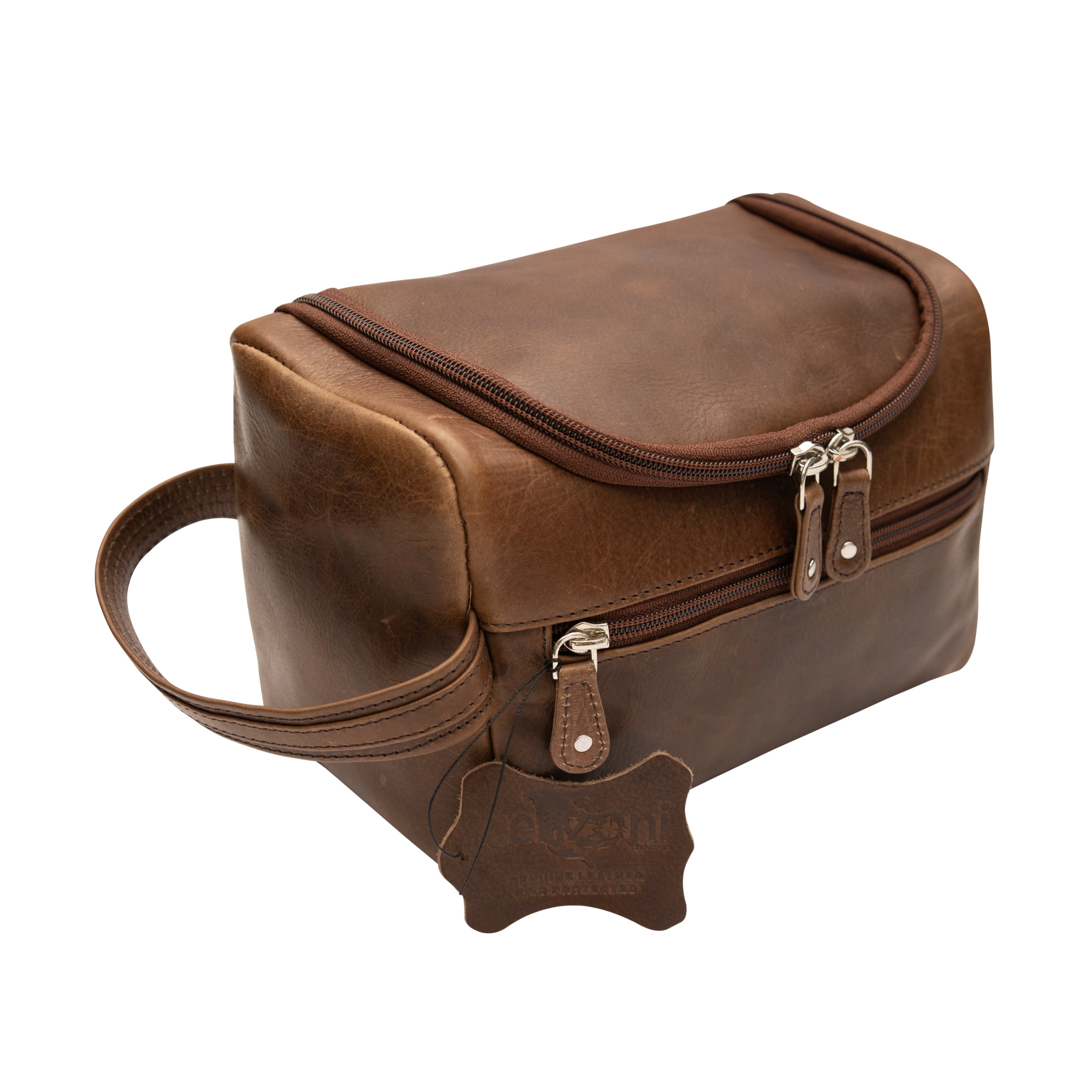 Cenzoni Fashions – Essentials Leather Toiletry Bag – OPTT02