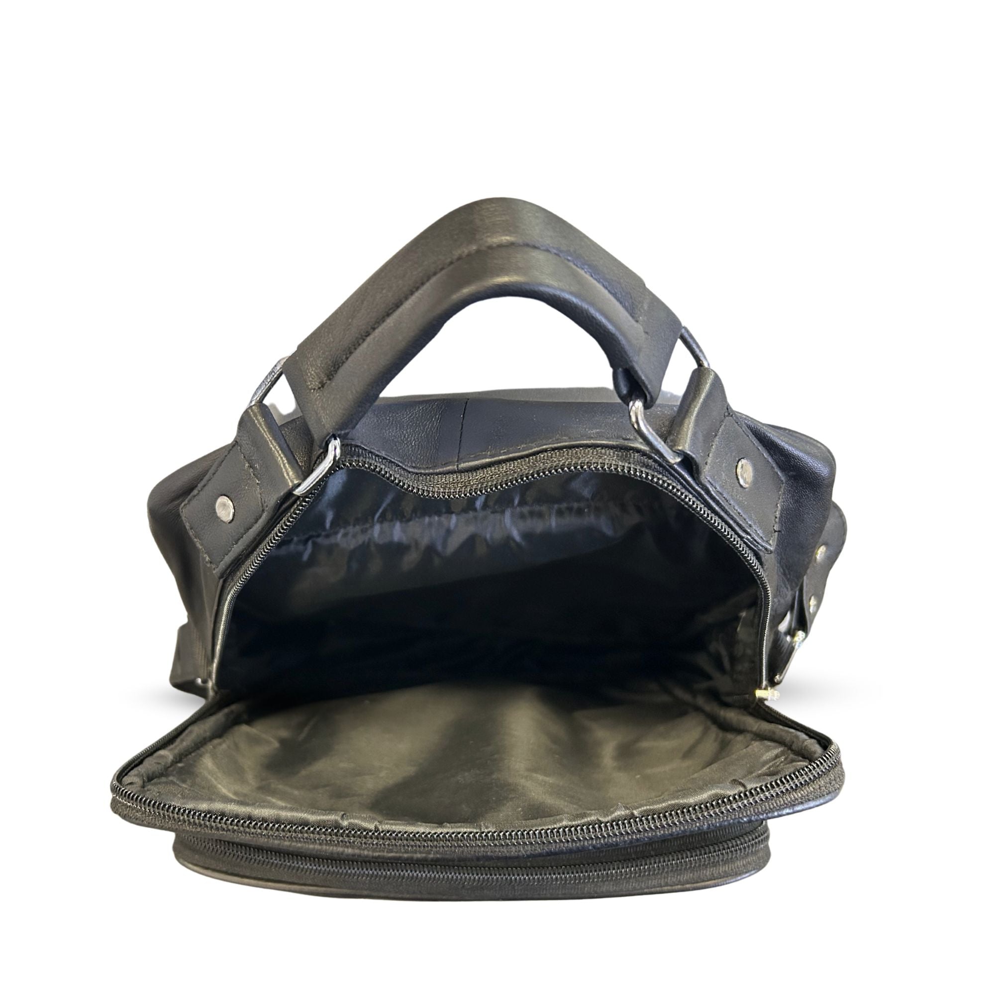 HD Leather – Multi-Zip Crossbody Bag  - KT072