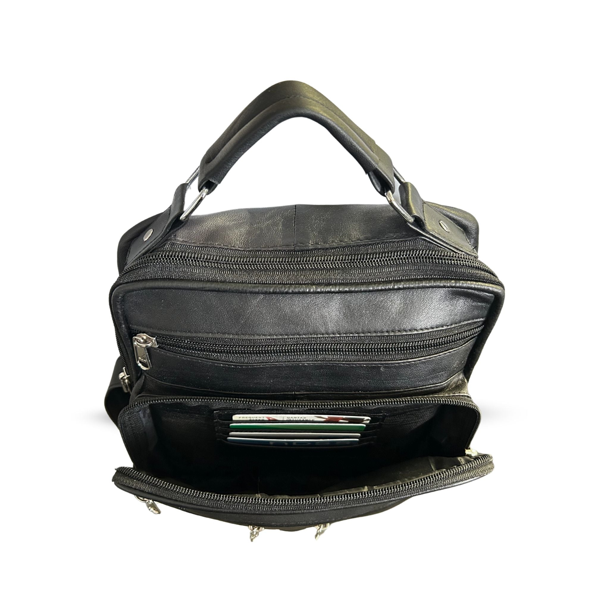 HD Leather – Multi-Zip Crossbody Bag  - KT072