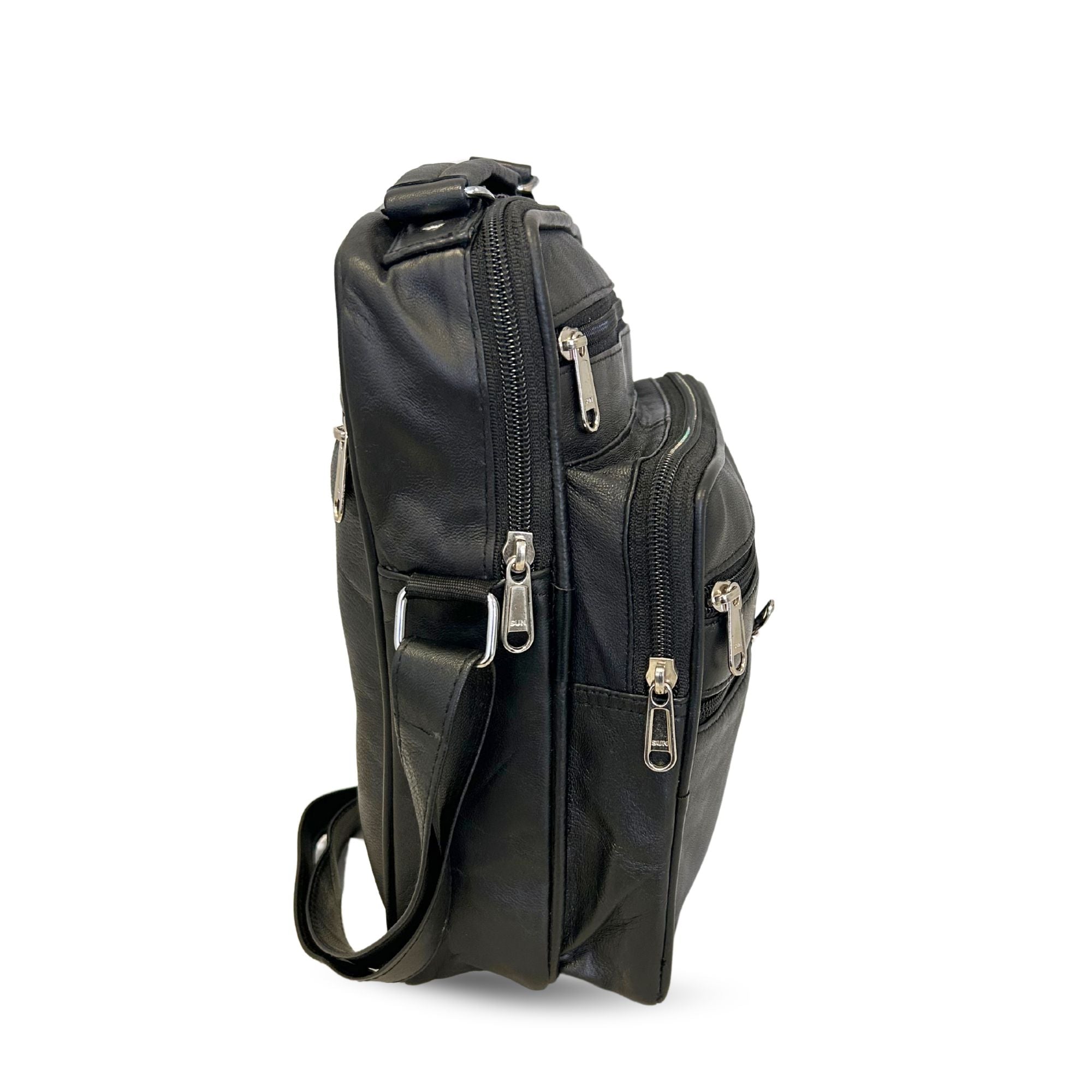 HD Leather – Multi-Zip Crossbody Bag  - KT072