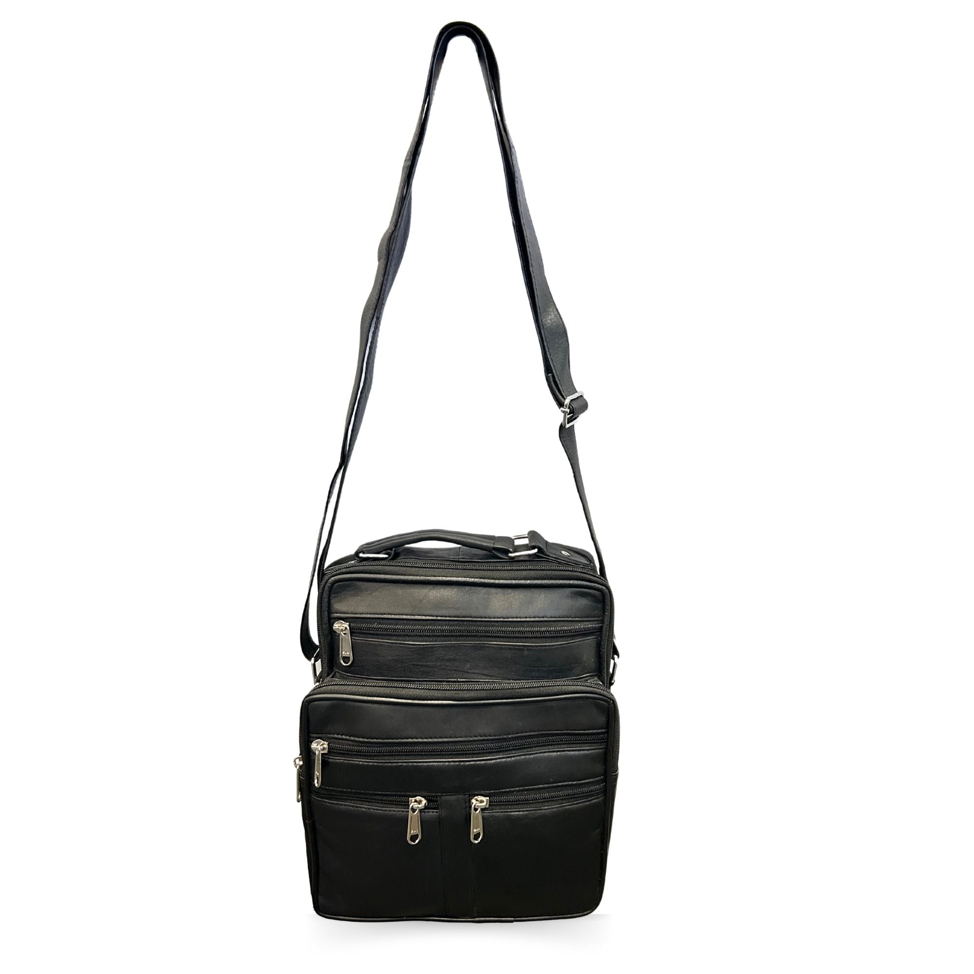 HD Leather – Multi-Zip Crossbody Bag  - KT072
