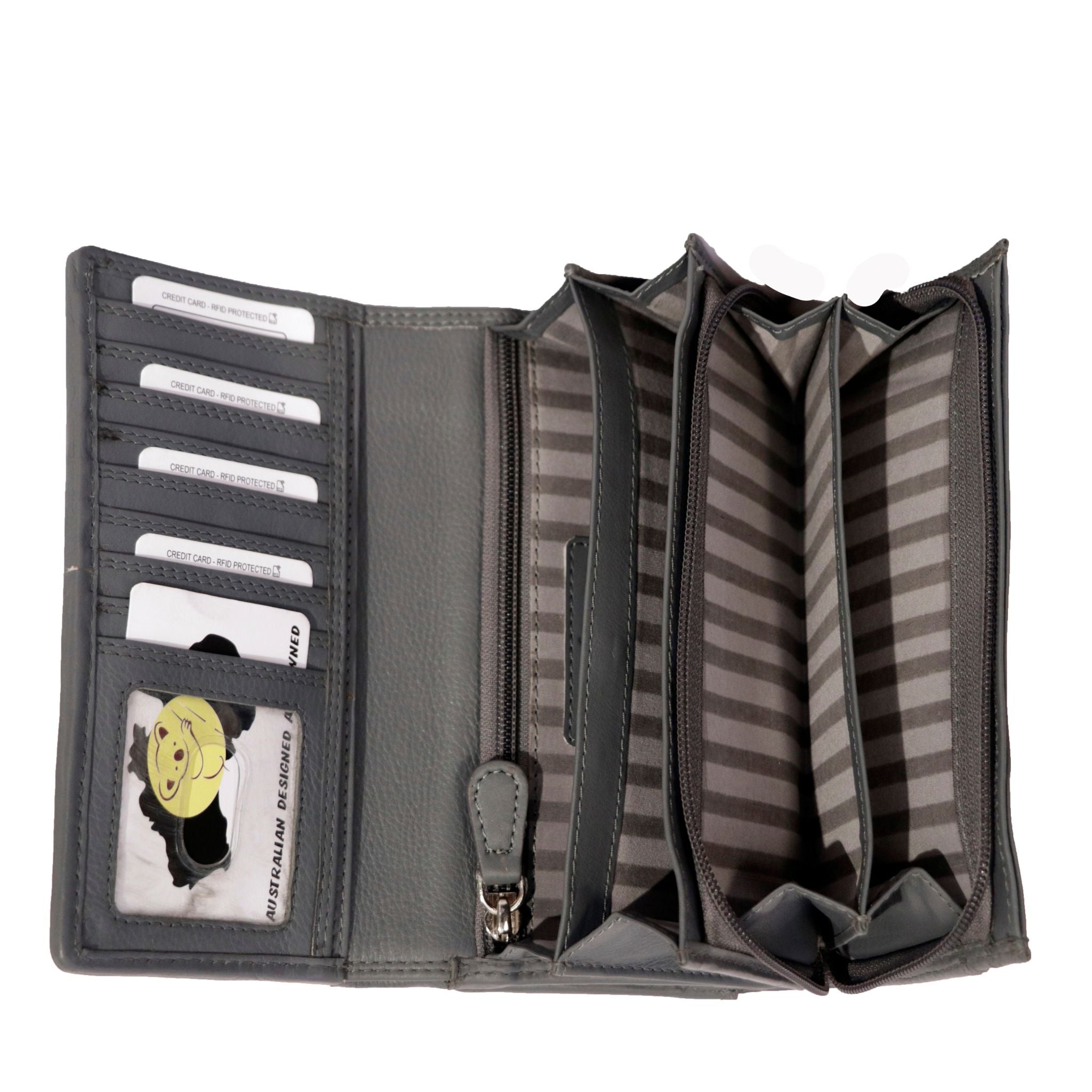 Cenzoni Fashions – Grey Cenzoni Ladies Wallet – ZHLW202B