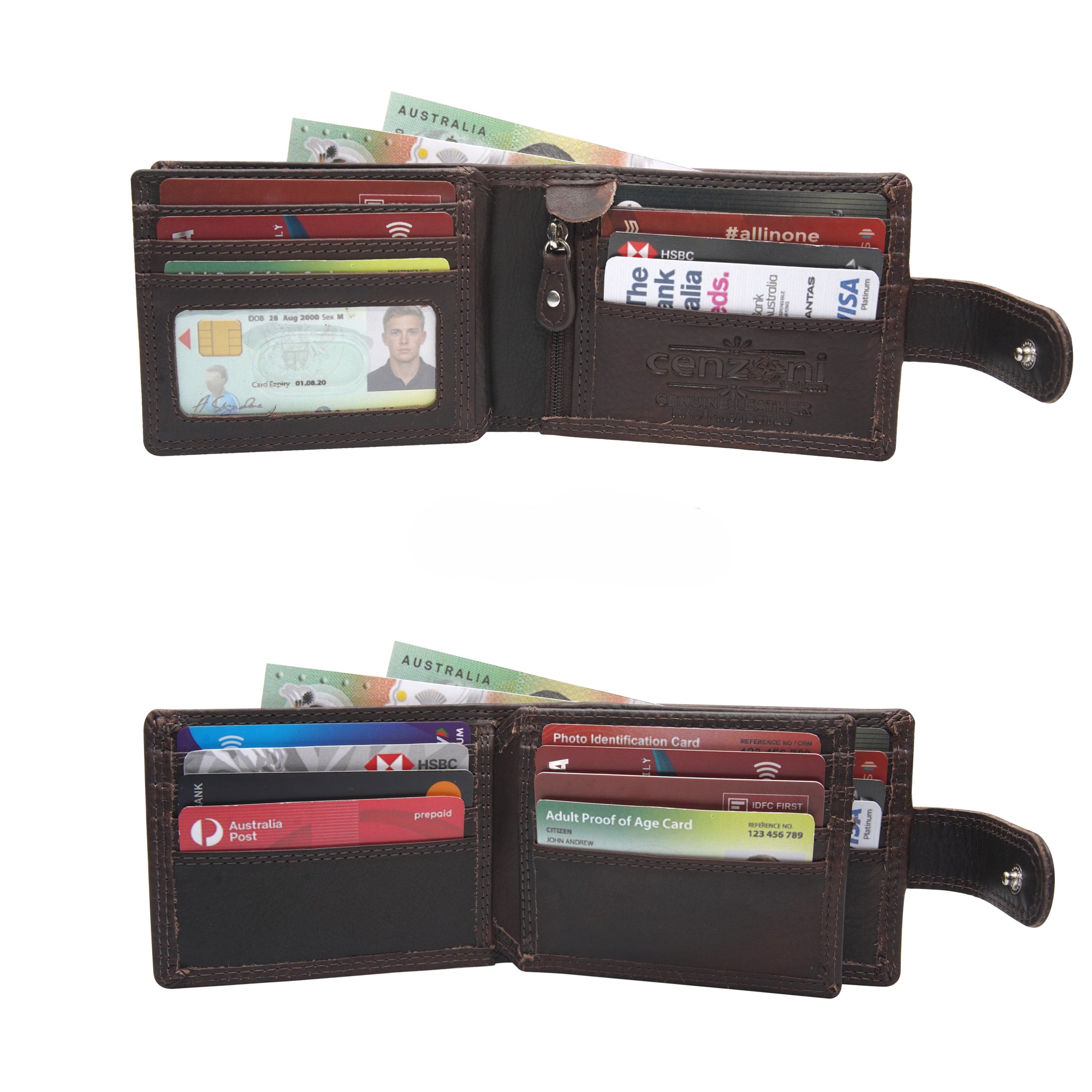 Cenzoni Fashions – Maxwell Bifold Wallet Snap Tab – ZOPM1L