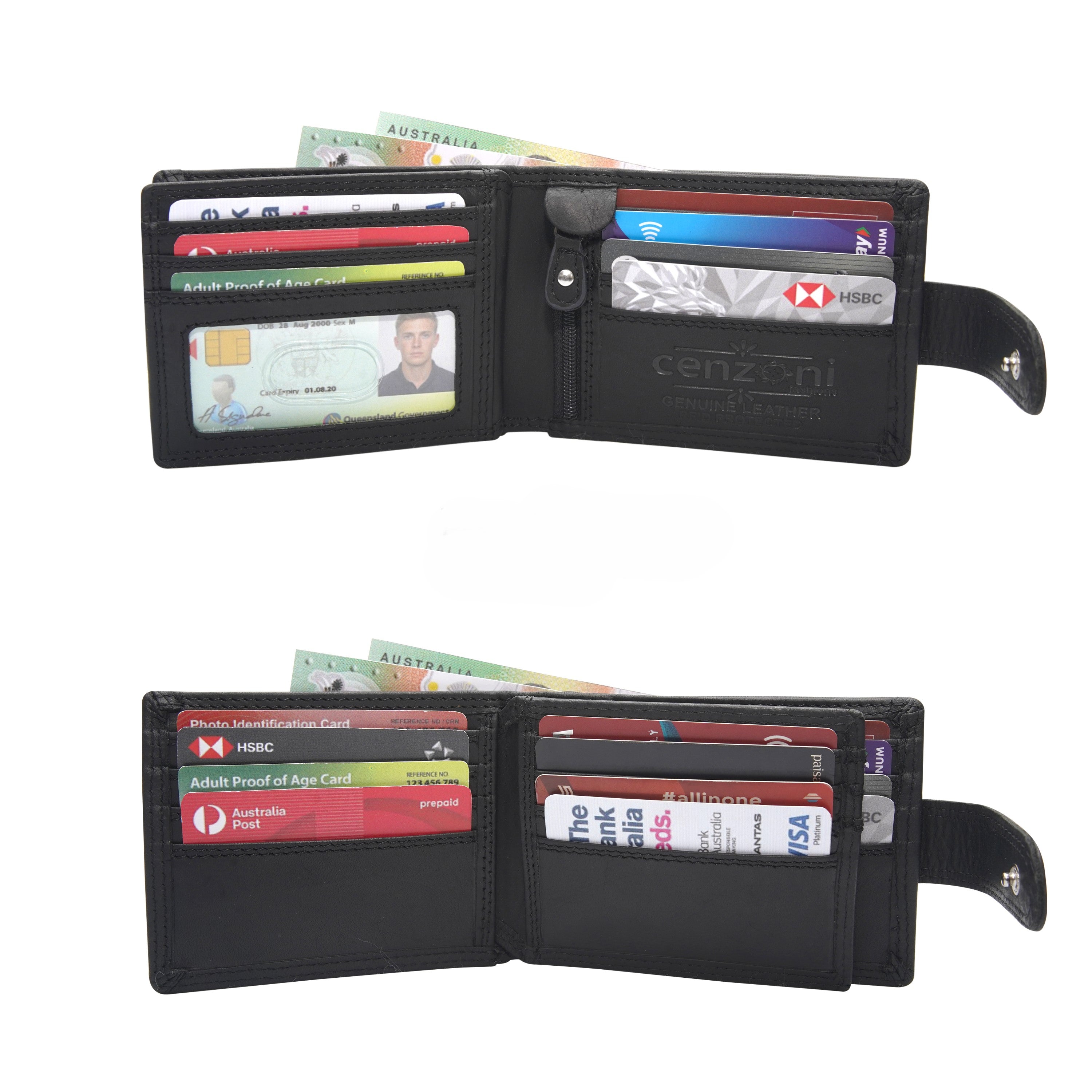 Cenzoni Fashions – Maxwell Bifold Wallet Snap Tab – ZOPM1L