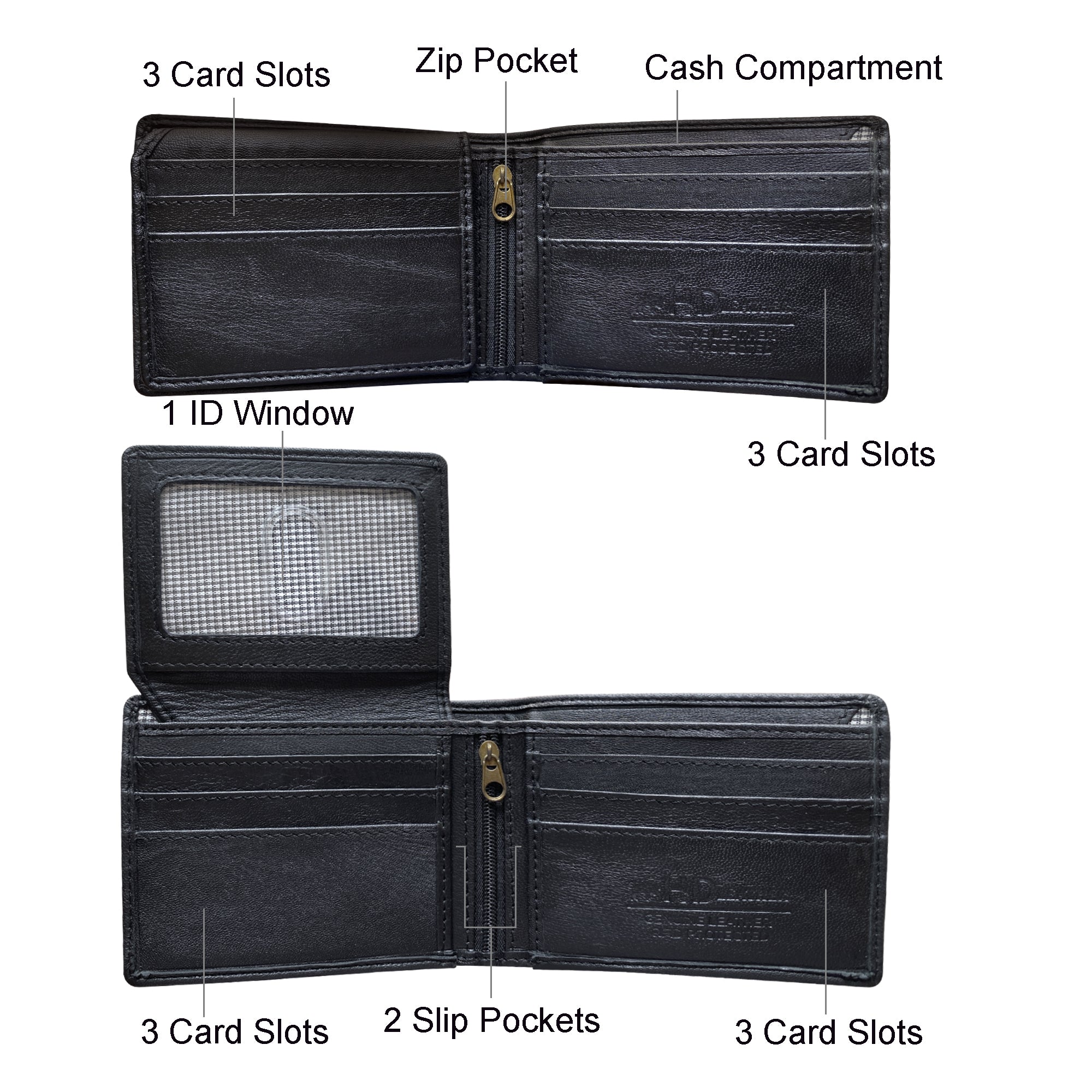 HD Leather - Men's Sheepskin Leather Wallet - SMW02H