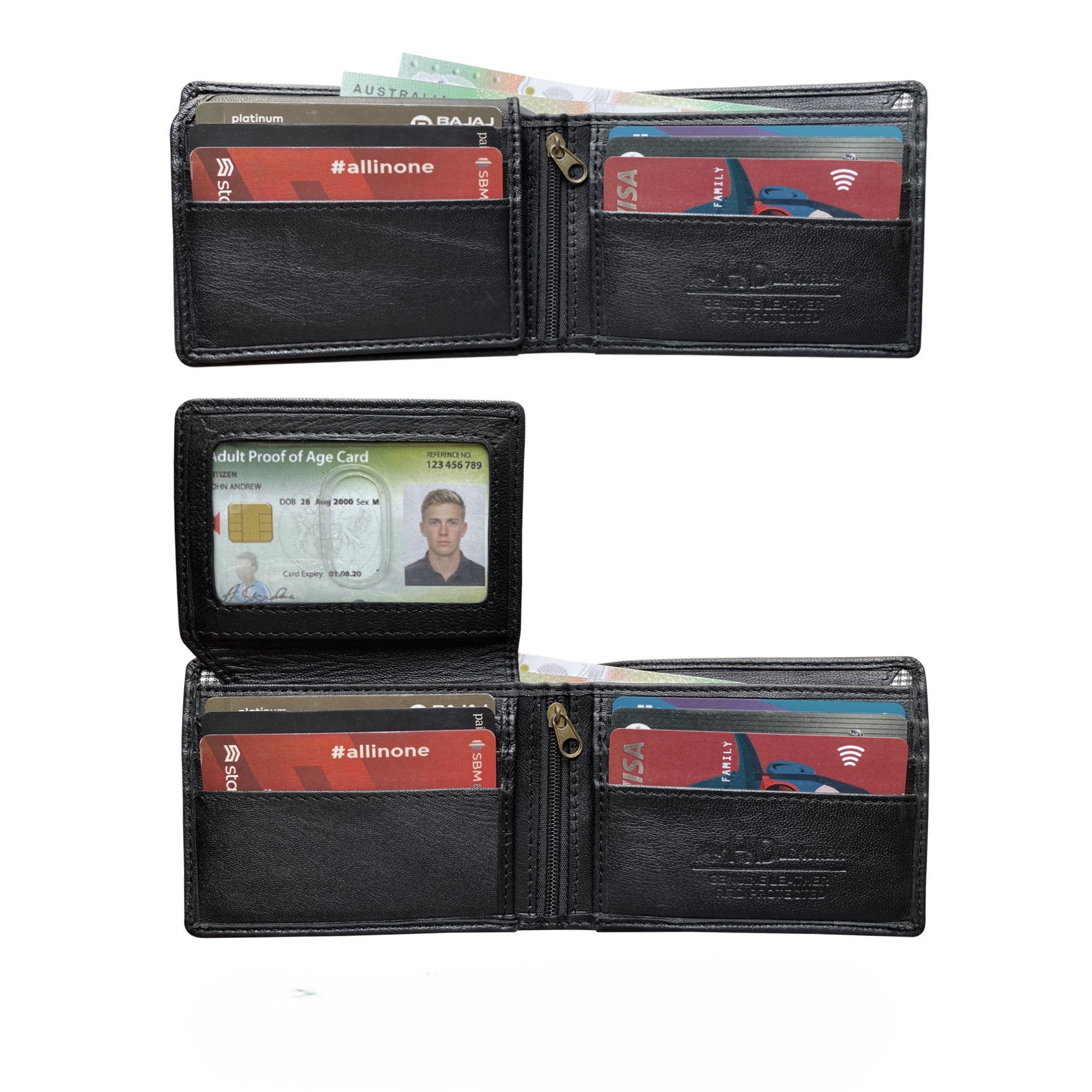 HD Leather - Men's Sheepskin Leather Wallet - SMW02Z
