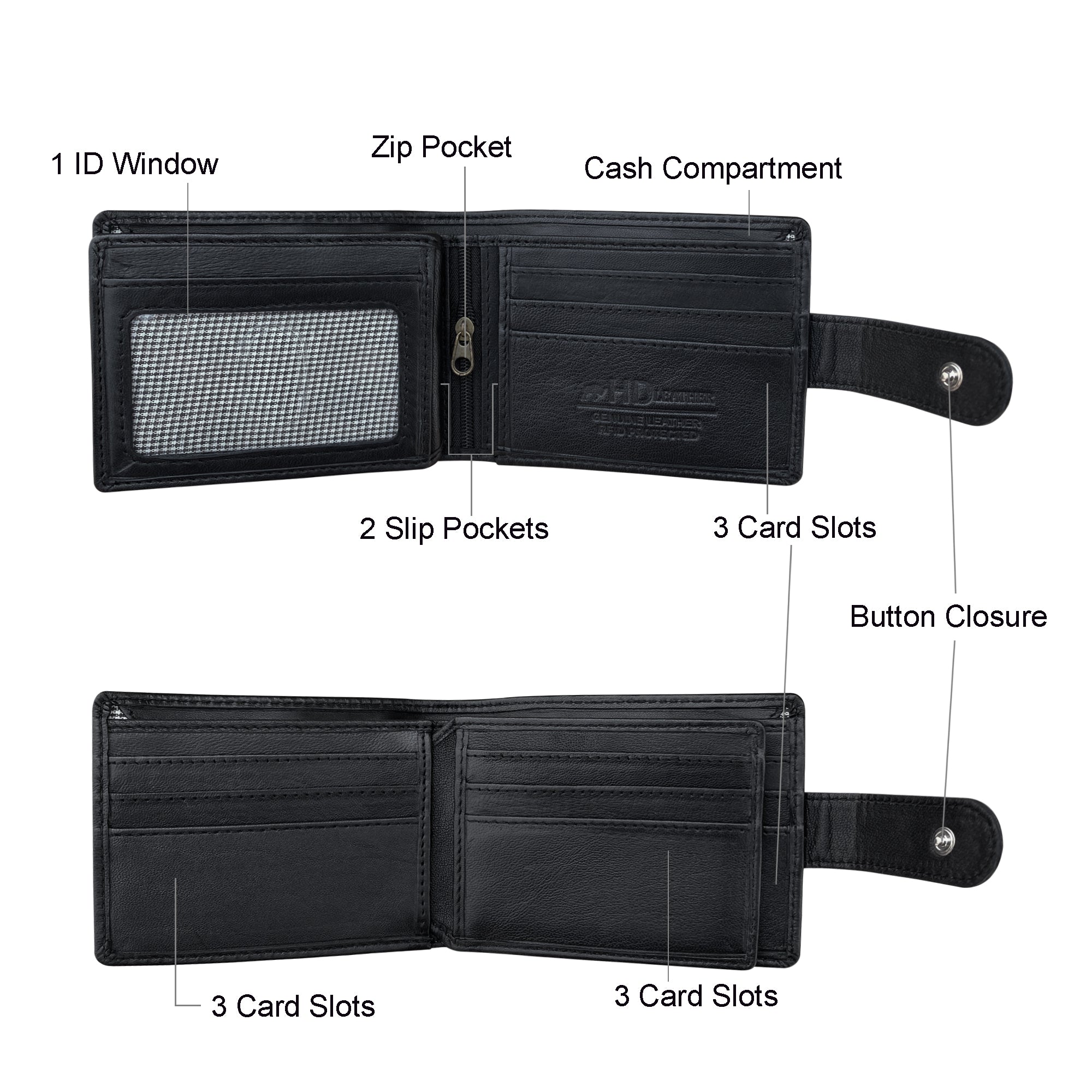 HD Leather - Men's Tab Wallet - SMW03ZL