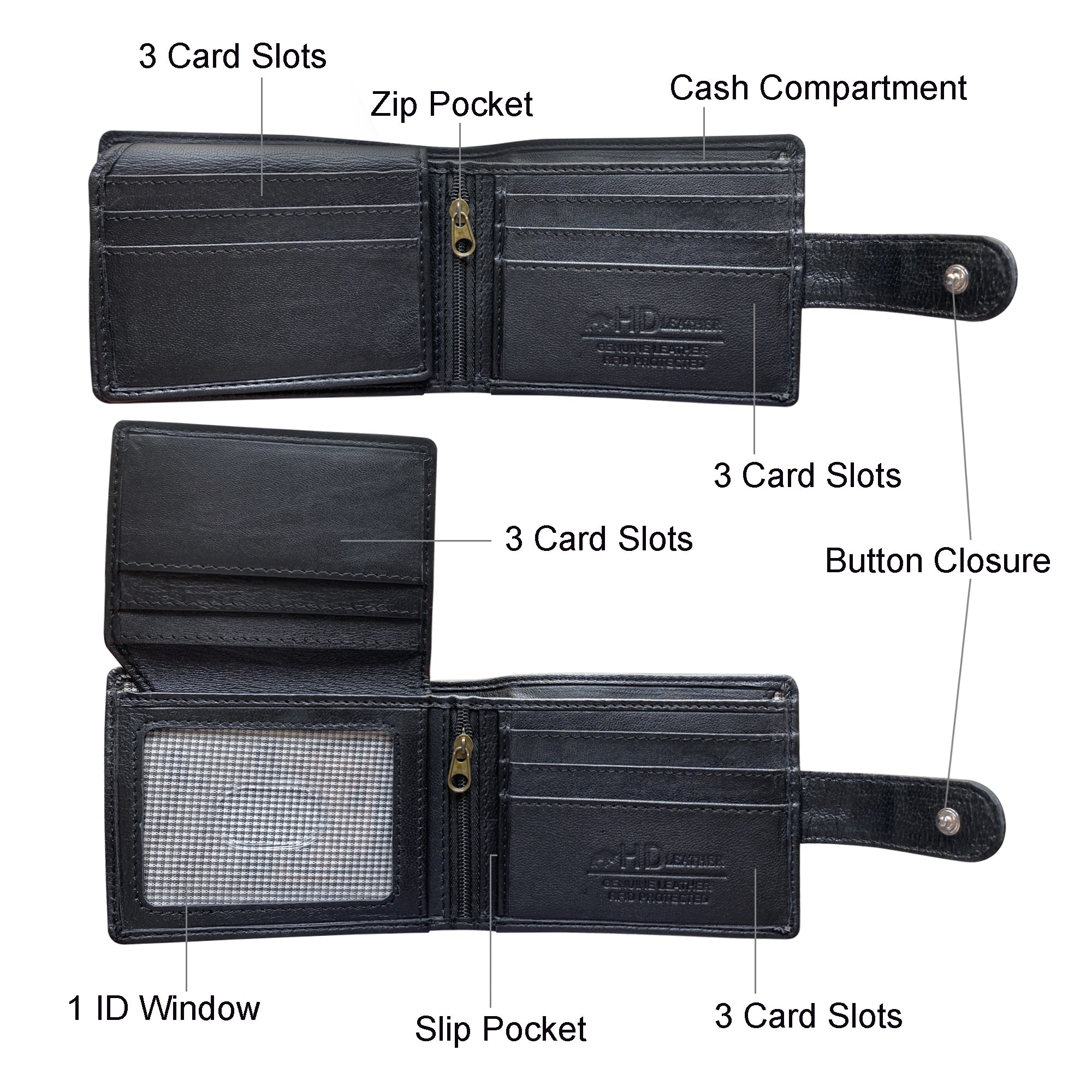 HD Leather - Men's Tab Wallet - SMW09HL