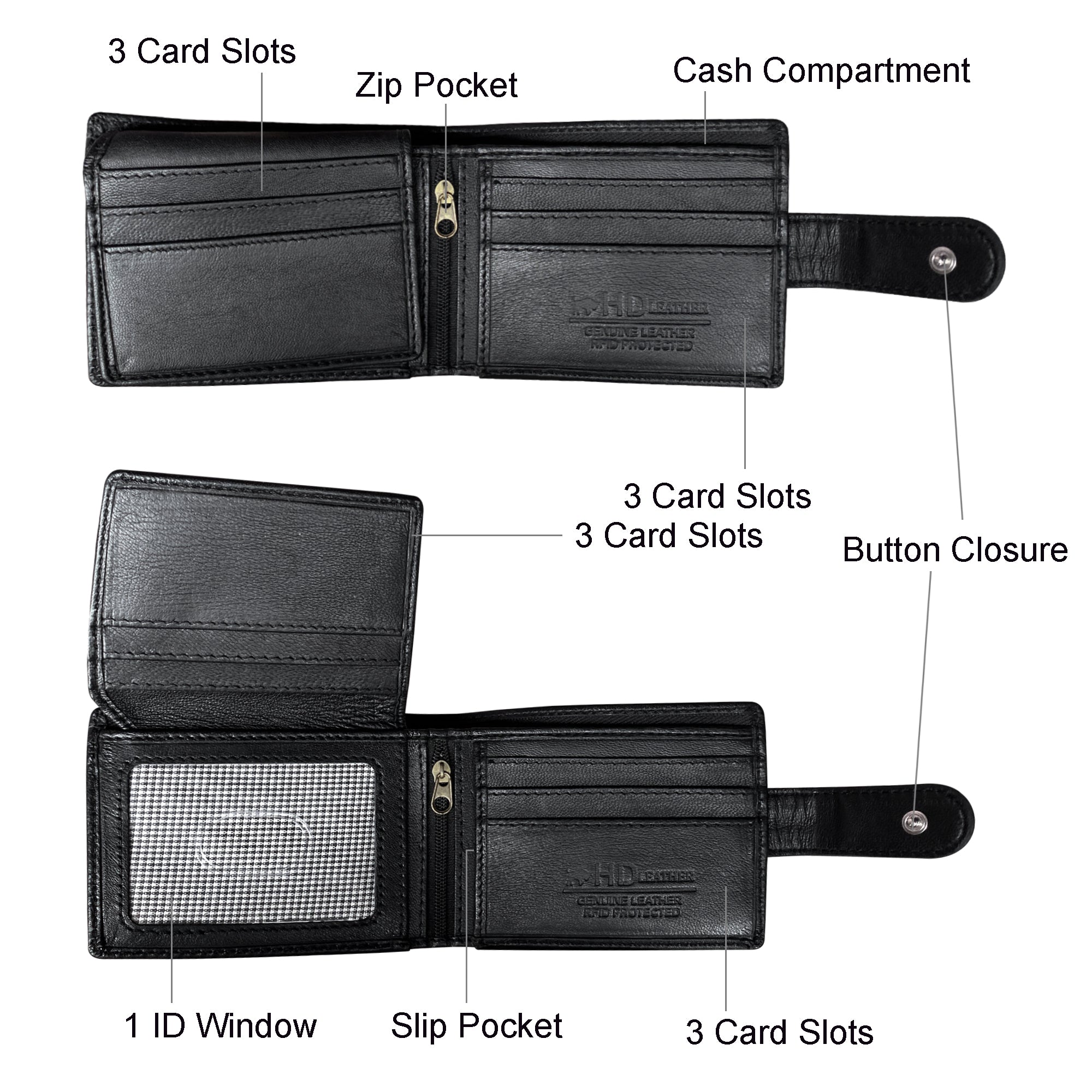 HD Leather - Men's Wallet - SMW09ZL