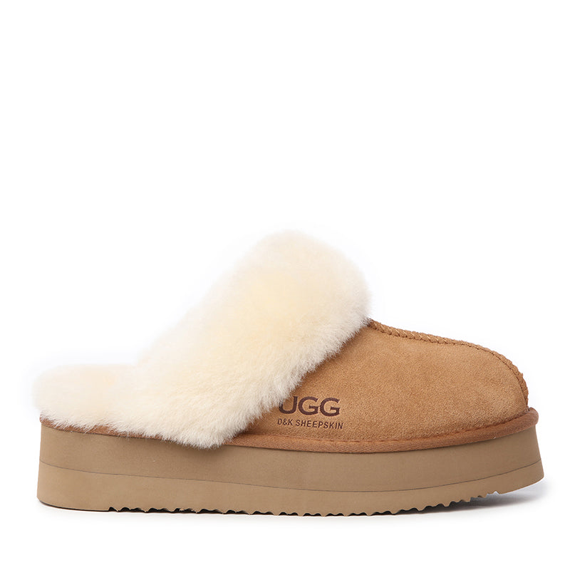Platinum Platform Scuff Uggs