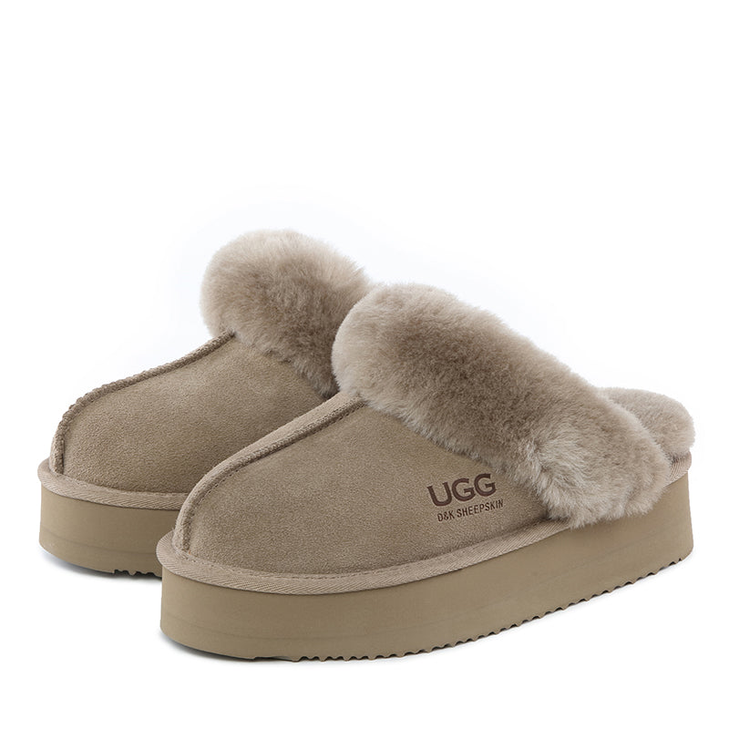 Platinum Platform Scuff Uggs