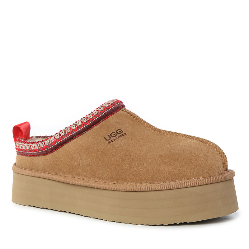 Platinum Tass Platform Ugg Slippers