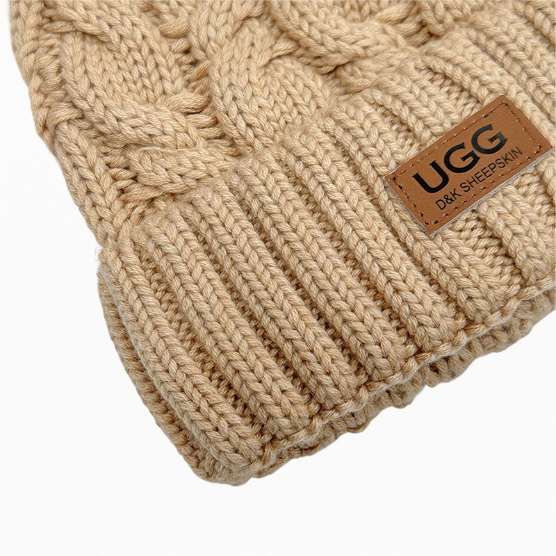 Platinum PomPom Beanie Uggs