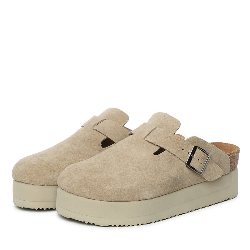 Leather Ziah Platform Ugg Slippers