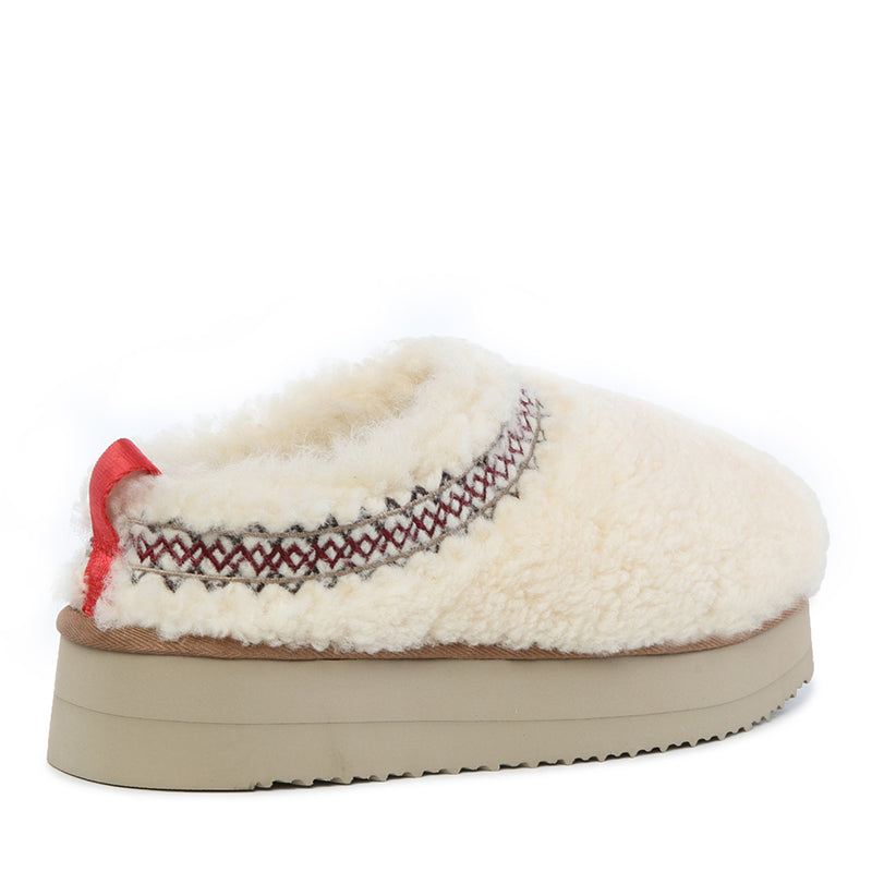 Fluffy Taz Platform Ugg Slippers