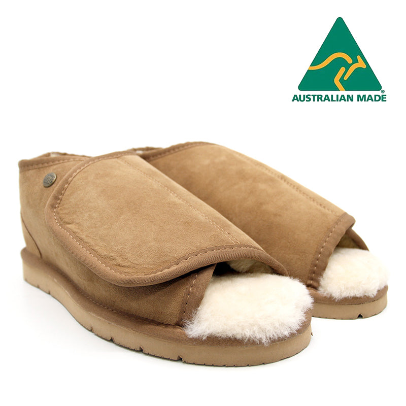 Australian Made - Sky Velcro Ugg Slippers