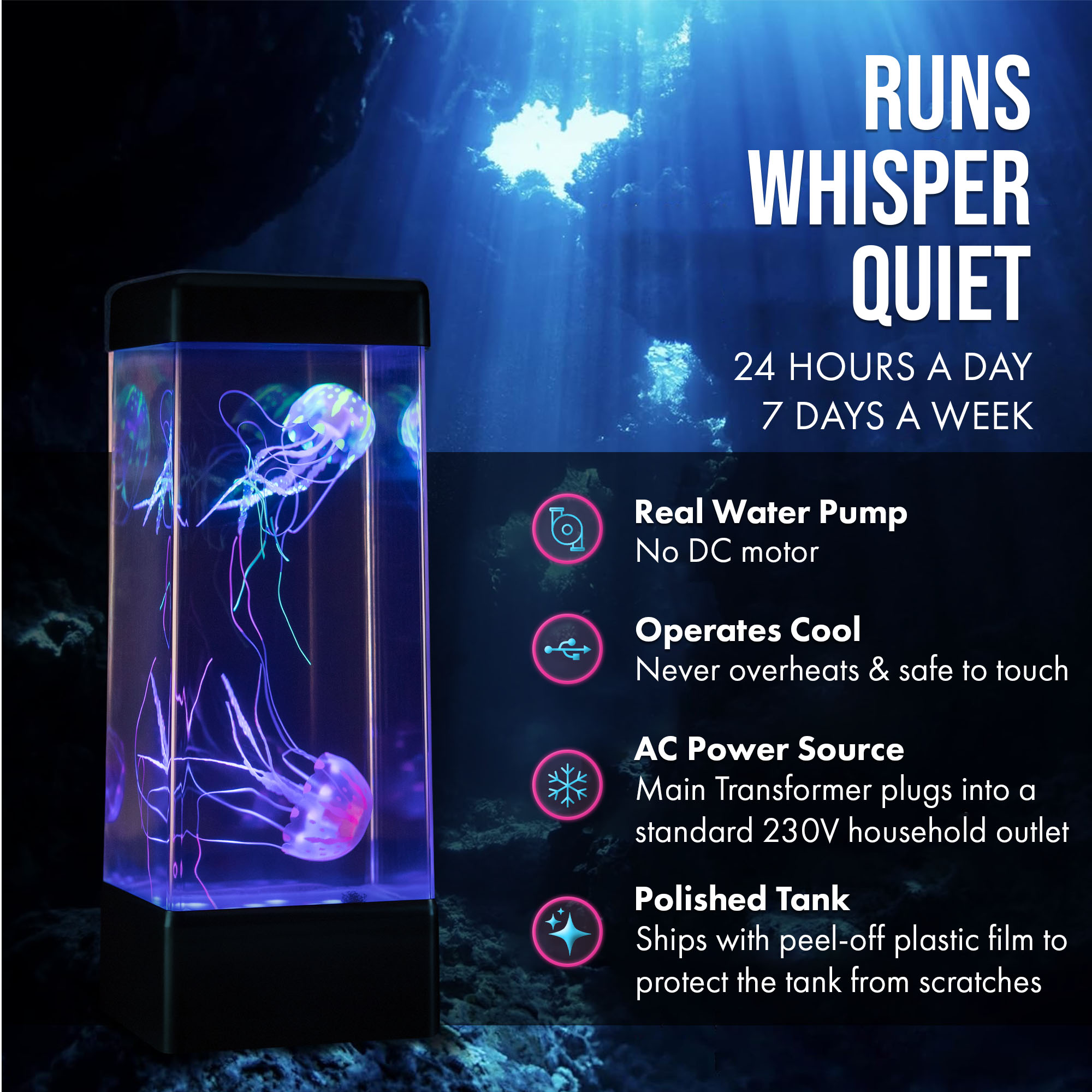 JINX Luminous Jellyfish® Mood Lamp - AU/NZ Version