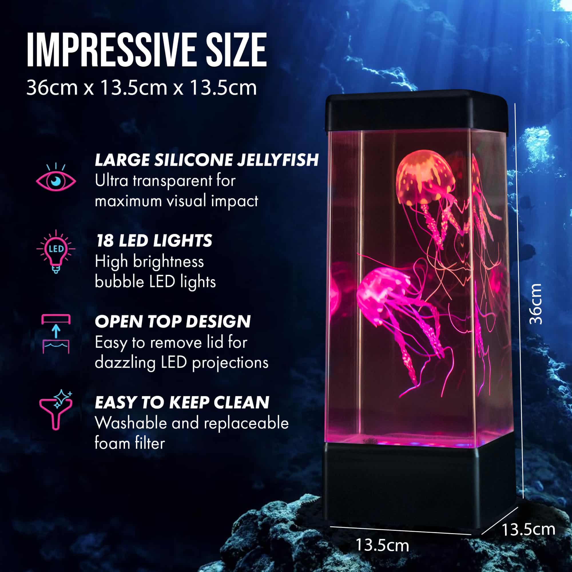 JINX Luminous Jellyfish® Mood Lamp - AU/NZ Version