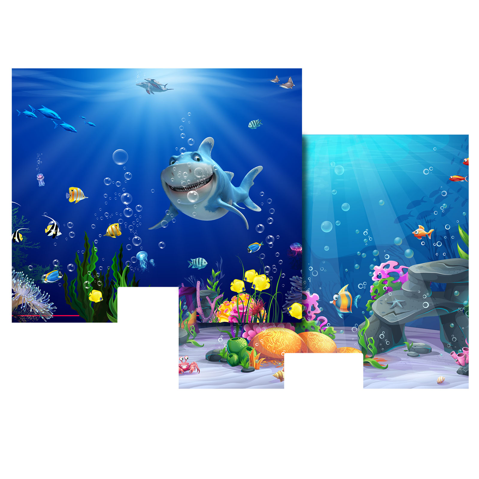 Jellyfish Lamp Background Set - Light Shade + Backdrops.