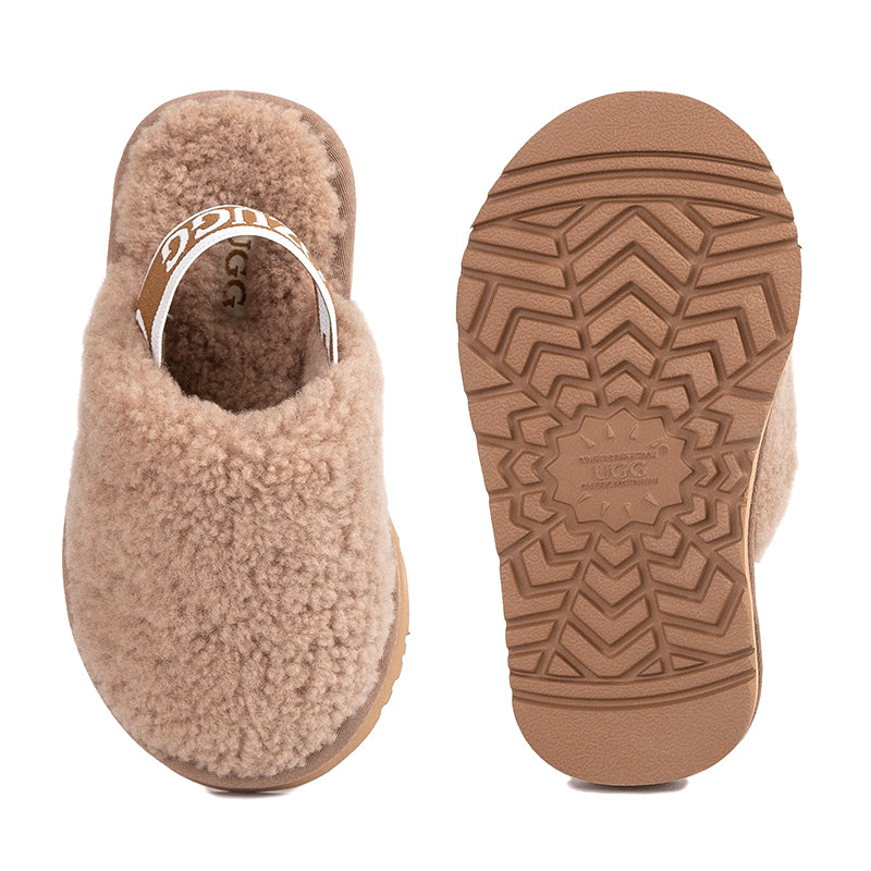 UGG Kids Strap Fluffy Scuff