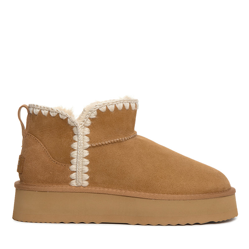Premium Mini Platform Stitch Uggs