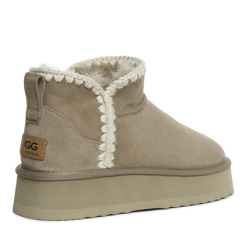 Premium Mini Platform Stitch Uggs